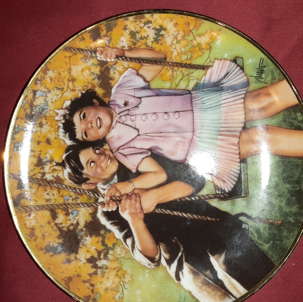 Collectible  Plate, " Darla & Alfalfa "